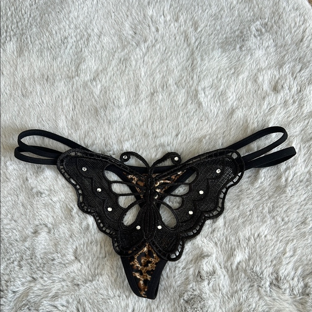 Butterfly Lace Thong Panty